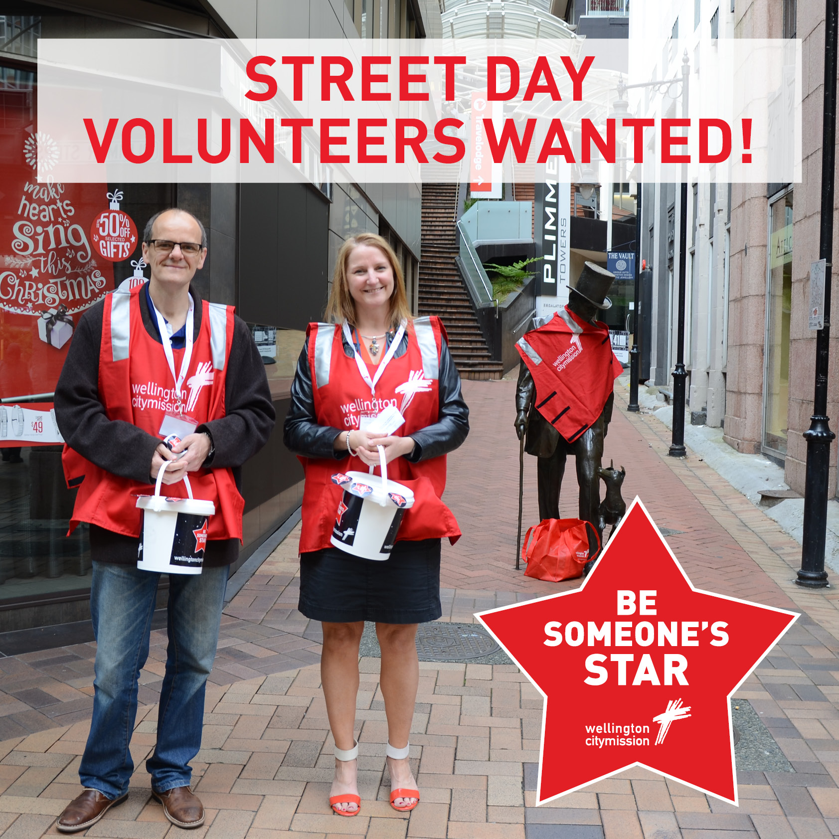 Team Event Volunteering: Be someone's star by volunteering at the Wellington City Mission Street Day