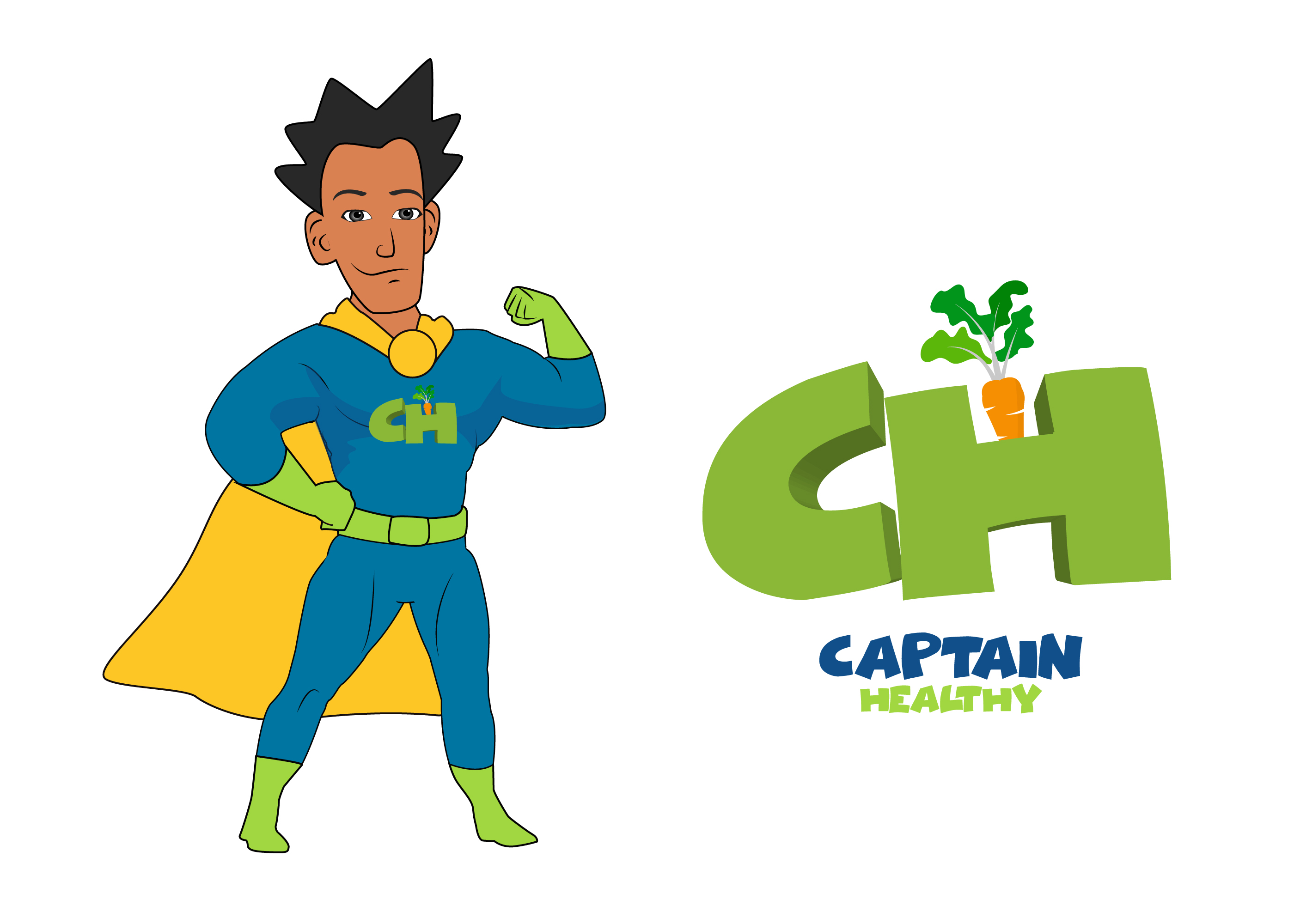 Help Captain Healthy build simple animations and games for his child friendly website